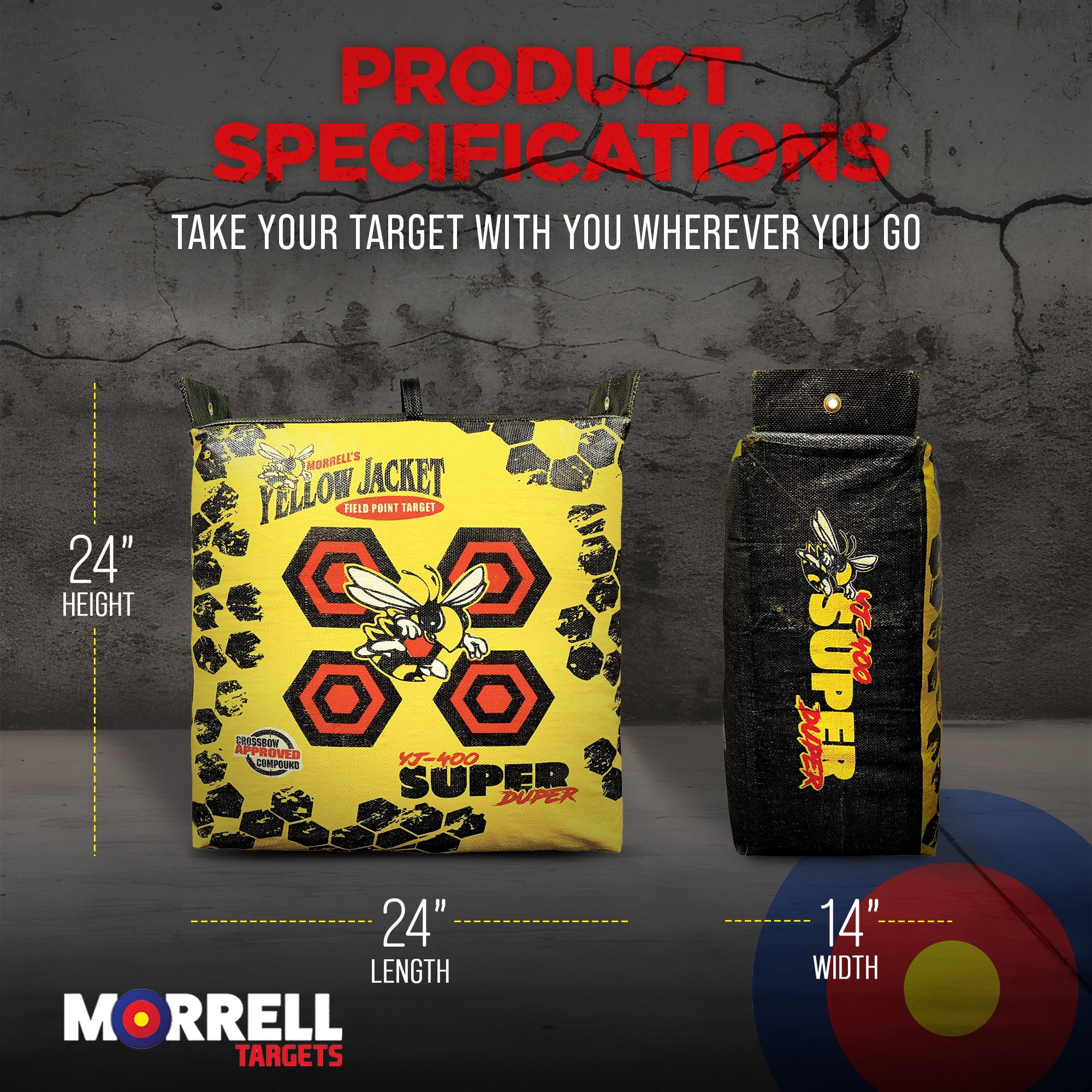 Morrell Yellow Jacket Field Archery Bag Target w/ Bow Shooting Stand