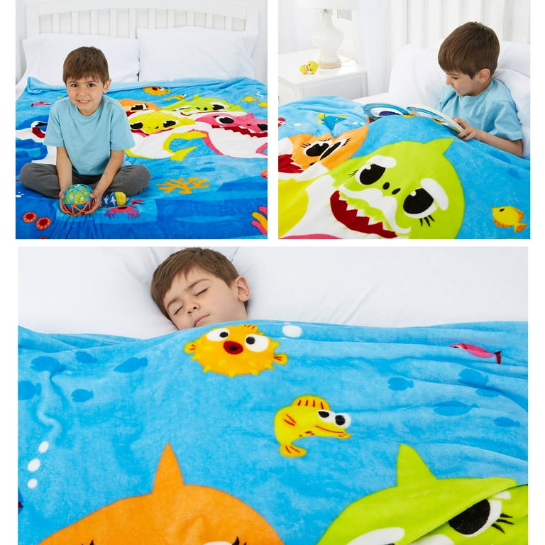 Baby Shark Kids Plush Blanket 62 x 90