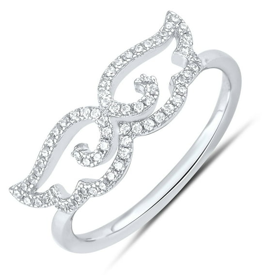 SilverCloseOut Sterling Silver Women Cz Angle Wings Ring - Size 8