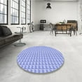 thumbnail image 4 of Ahgly Company Machine Washable Indoor Round Transitional Light Slate Blue Area Rugs, 7' Round, 4 of 7