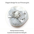 thumbnail image 4 of Stelle Girls Mary Jane Glitter Shoes Low Heel Princess Dress Shoes,Toddler Little Girls Crown Flower Girl Wedding Party Dress Pump Shoes,Sliver, 4 of 6