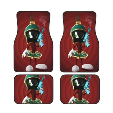 Marvin the Martian Print Car Floor Mat Durable Fabric Heavy Duty Auto Floor Carpets 4pcs/Set Vehicle Floor Protector Mats for Front and Rear