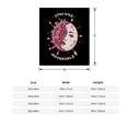 thumbnail image 3 of Durable Soft & Warm Flannel Blanket - Cozy Floral Moon Design for Sofa Travel Bed & Chair Moonchild Vibes, 3 of 5