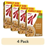 (4 pack) Kellogg's Special K Vanilla and Almond Cold Breakfast Cereal, Family Size, 18.8 oz Box