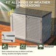 thumbnail image 5 of Horizontal Storage Shed Weather Resistance, Large Outdoor Storage Cabinet Lockable, Thick HDPE Plastic Storage Unit for Backyards, Patio, Garden(28 Cu.ft/Ivory ) White, 5 of 9