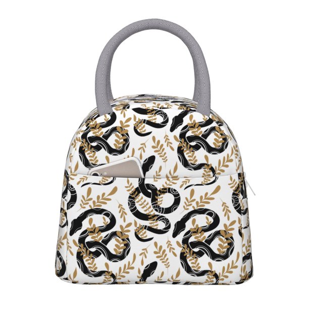 Balery Snake Bolsa de Almuerzo para Mujeres, Caja de Almuerzo, Bolsa de Almuerzo Pequeña Impermeable, Tote de Almuerzo Reutilizable con Gran Capacidad