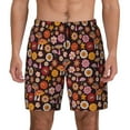 thumbnail image 2 of Picia 70s Groovy Hippie Retro pattern Mens Swim Trunks with Compression Liner Stretch Beach Shorts Quick Dry with Zipper Pockets No-Chafing Board Shorts-X-Large, 2 of 9