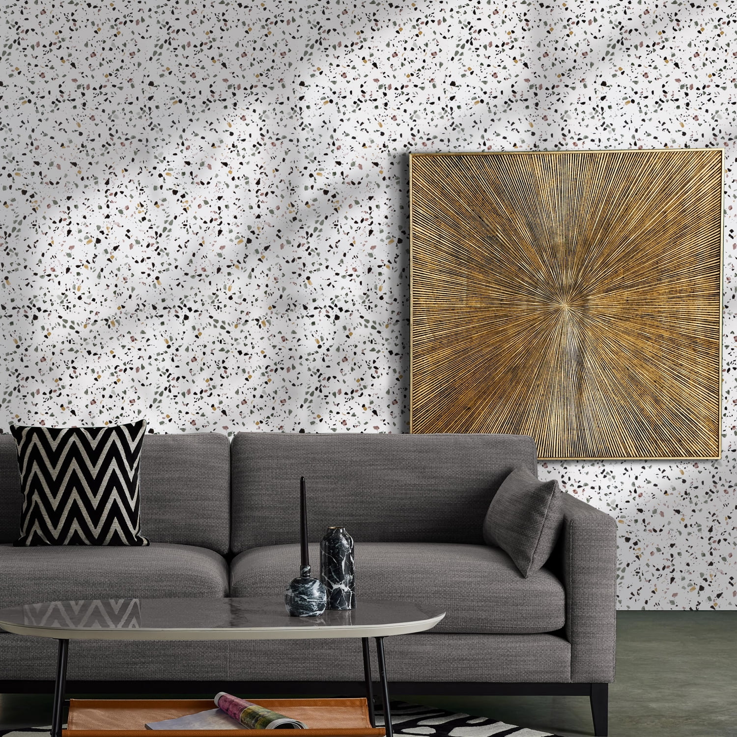 Arthome Granite Contact Paper and Peel and Stick Wallpaper for Countertops 15.7inch x393 inch Waterproof Self Adhesive Marble Wall Paper Roll for Decorative Kitchen Countertops Removable