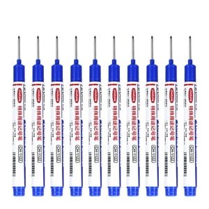 10PCS Stylos de marquage à trous profonds de la tête longue 20mm Marqueurs d'encre de menuiserie Marqueurs de construction à long nez Marqueurs des outils Marqueurs à encre de Menuisier Stylo de marquage des métaux 8ml