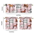 thumbnail image 6 of Kitchen Curtains 24 Inch Short - 3 Panel Set, Cute Horse Pony Print, Rod Pocket Window Curtain, 100% Polyester for Farmhouse, Retro Rural Kitchen, Easy Wash, 6 of 6