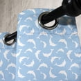 thumbnail image 2 of Ambesonne Ocean Grommet Curtain Single Panel, Pattern with Dolphins, 50"x60", Pale Blue White, 2 of 5