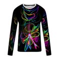 thumbnail image 3 of zanvin Mens tshirt, Hommes Occasionnels Col Rond Manches Longues Pull Imprimé T-Shirt Chemisier Tops, Multicolore, M, 3 of 5