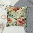 thumbnail image 2 of Creowell Vintage Spring Floral Decorative Throw Pillow Covers Watercolor Flowers Pillow Cases Outdoor Colorful Rose Blossom Square Cushion Case for Farmhouse Living Room Decor, 2 of 5