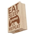 thumbnail image 1 of Eat Sleep Game Repeat Console Controller Rectangle Rubber Stamp Stamping Scrapbooking Crafting - Small 1.7in, 1 of 7