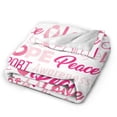thumbnail image 2 of Kll Fleece Blanket Plush Throw Blanket Breast Cancer Pink Ribbons Awareness,Soft Fuzzy Cozy Flannel Blanket For Couch Sofa Bed.(80"X60"), 2 of 9