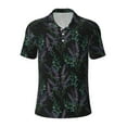 thumbnail image 2 of Daiia Lavender Flowers Pattern Men’s Polo Shirts,Solid Deck Shirt,Classic Fit, Breathable Cotton Polo for Casual and Sport Wear-, 2 of 7