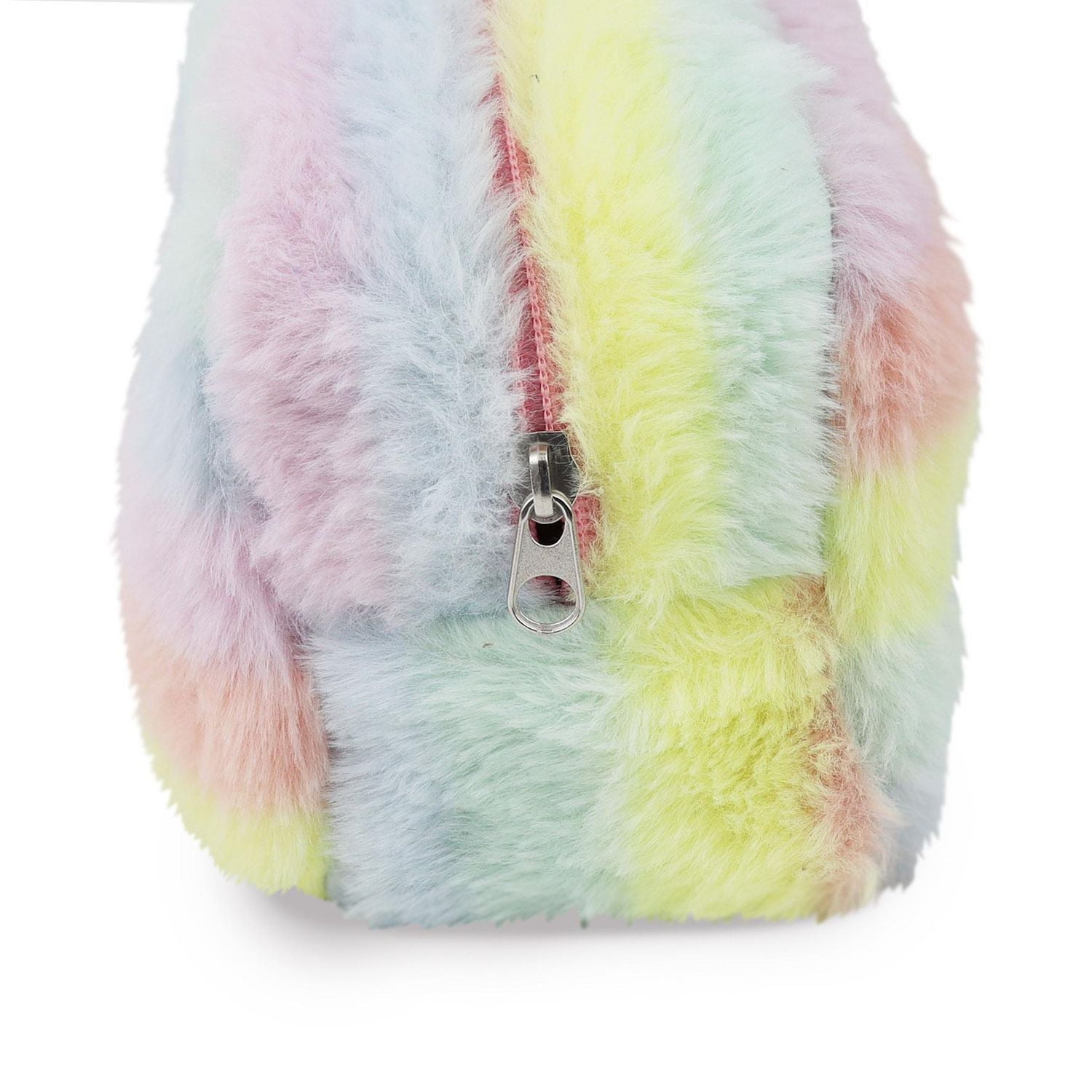 Pen + Gear Ombre Plush Pencil Pouch with Multi-colour Stripes Pattern