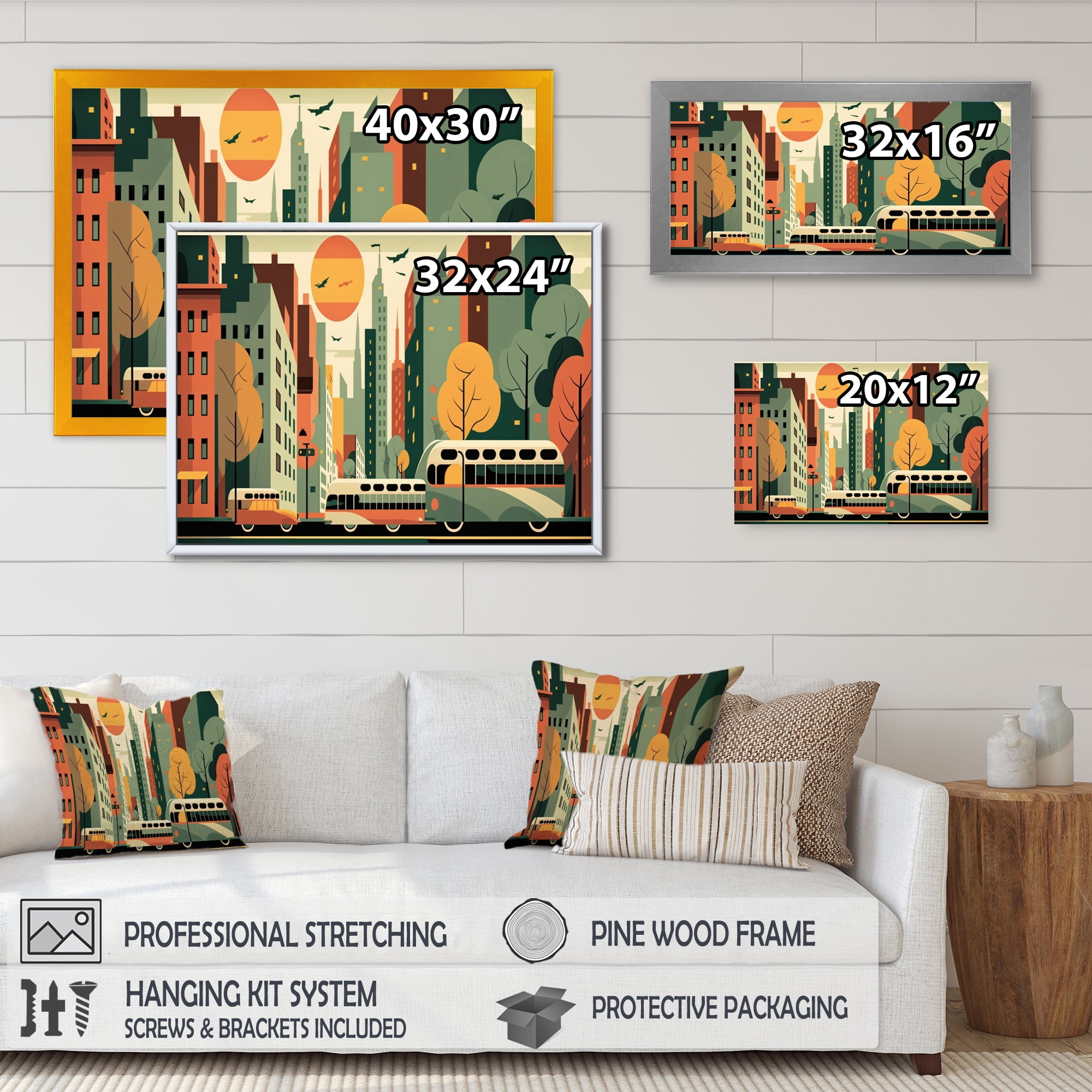 Designart Futuristic Cityscape IV Canvas Wall Art