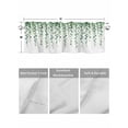 thumbnail image 2 of Kitchen Valances for Window, Summer Eucalyptus Leaf Sage Green Light Filtering Rod Pocket Valance Curtain, Spring Plant Short Curtains Window Topper for Bedroom Bathroom Living Room 60x18in, 2 of 9