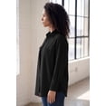 thumbnail image 3 of Roaman's Women's Plus Size Faux Suede Button-Front Shirt, 3 of 4