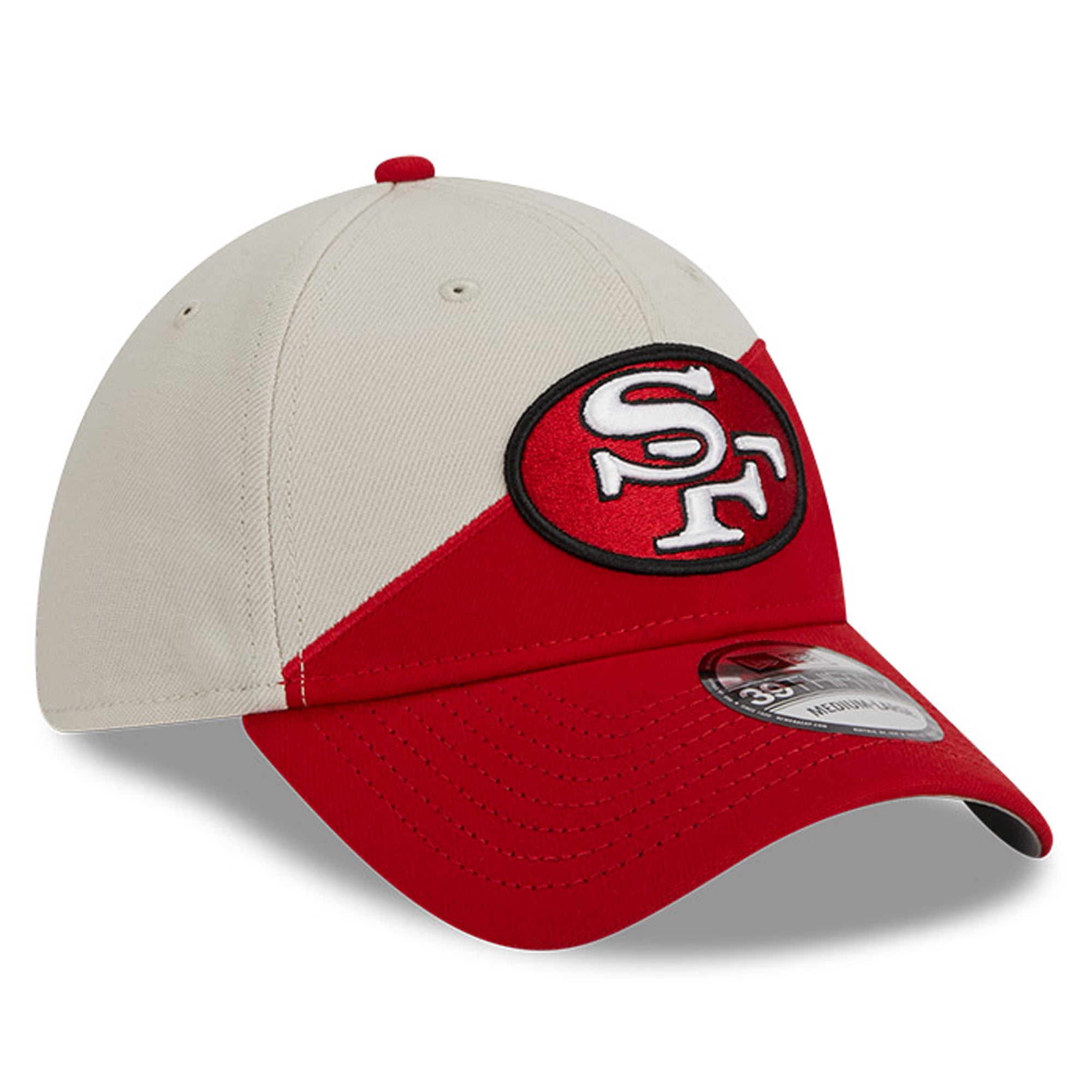 Men's New Era Cream/Scarlet San Francisco 49ers 2023 Sideline Historic  39THIRTY Flex Hat 