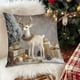 thumbnail image 5 of Juego de cojines navideños con árbol de Navidad, reno y muñeco de nieve. Decoración para sofá. Cojín de lino decorativo con funda de almohada de lino., 5 of 6