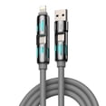 thumbnail image 1 of Cable de carga mFish 4-en-1 Multi USB Fast Charge 240W gris, 1 of 7