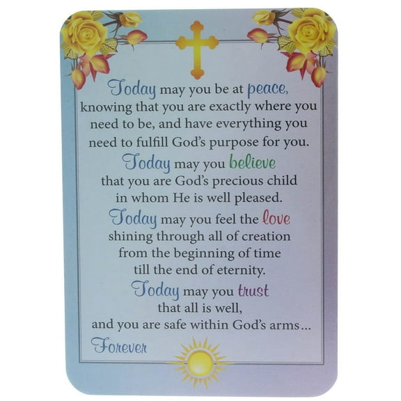 25 'Today Forever' Laminated Prayer Cards