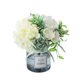 thumbnail image 1 of Yuarrent 2 flores artificiales en jarrón, elegantes, duraderas, para interiores o exteriores, flores artificiales en jarrón Decoración jarrón verde+negro, 1 of 6