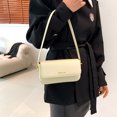 thumbnail image 4 of Bolso de hombro elegante para mujer, bolso de noche de Color sólido de cuero PU de gran capacidad, 4 of 8