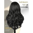 thumbnail image 4 of Yanonmyfd  Curly Headband Wig Layered Headband Wigs for Black Women TALOS Long Wavy Natural Black Curly Synthetic Half Wig, 4 of 16