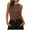 Brown, variant on Npasoilc Summer Tank Tops for Women Knitted Sleeveless Round Neck Blouse Solid Color Casual Slim-Fit Tops