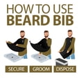 thumbnail image 4 of JEEXI Beard Bib Apron for Men - As Seen on Shark Tank, Mens Hair Catcher for Shaving, Trimming - Grooming Accessories & Gifts for Dad or Husband, Christmas, Stocking Stuffers, 4 of 7
