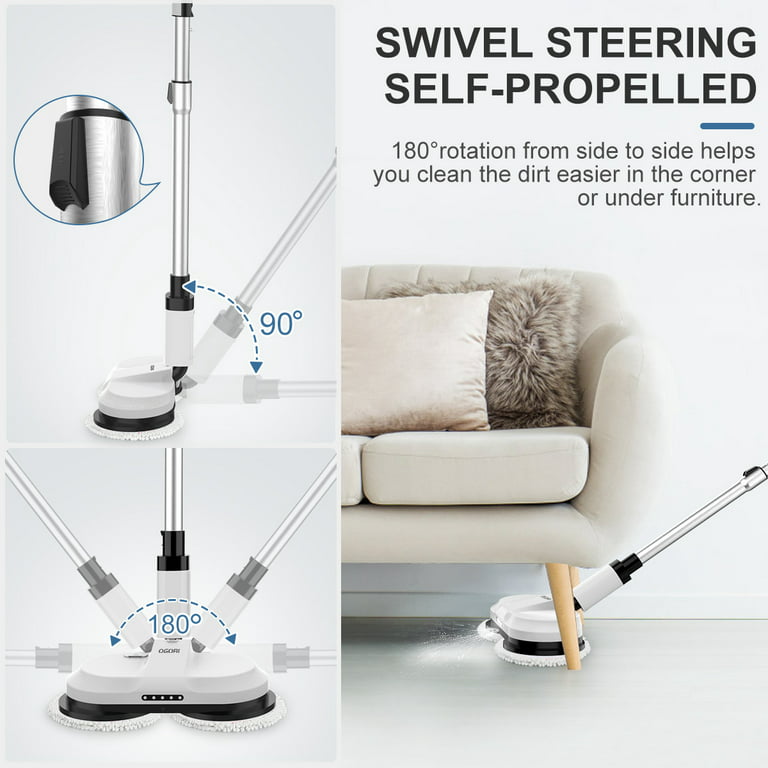 Gladwell Cordless Rechargeable Electric Mop, Floor Cleaner and Scrubber