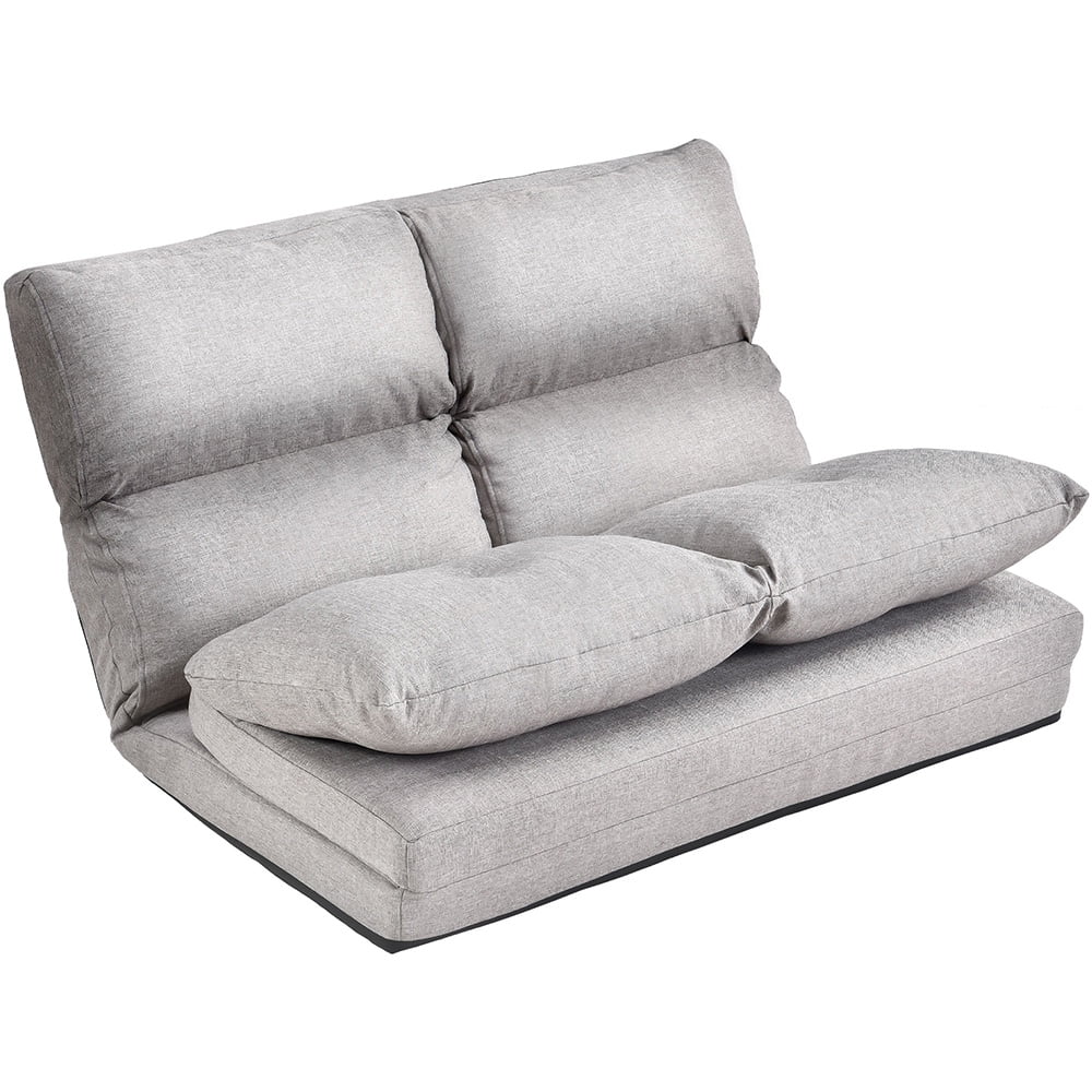 Kepooman Adjustable Folding Fabric Floor Sofa for Living Room Bedroom, 79.6" x W38.2", Gray Kepooman Adjustable Folding Fabric Floor Sofa for Living Room Bedroom, 79.6" x W38.2", Gray