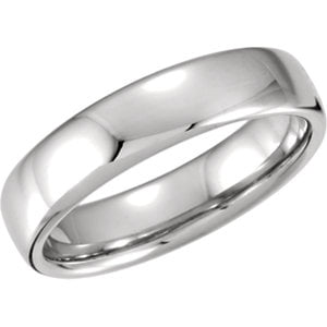 Jewels By Lux 14k White Gold Wedding Ring Band for 5.5mm Round Ring Size 7