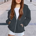 thumbnail image 2 of XXWXYD Kids Zip Up Hoodie Cozy Cotton-Polyester Sweatshirt Long Sleeve Jacket with Pockets Winter Fall Outerwear, 2 of 6