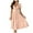 Pink, variant on TJAZFJPA Black Lace Dress Women's Solid Elegant V Neck Waist Bubble Sleeve Large Hem Dress Wrap Dress Women's Sundresses