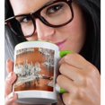 thumbnail image 2 of 3drose, Infrared Shot of Twin Lakes in the Mammoth Lakes Basin, California, 15oz Two-tone Green Mug, 2 of 6