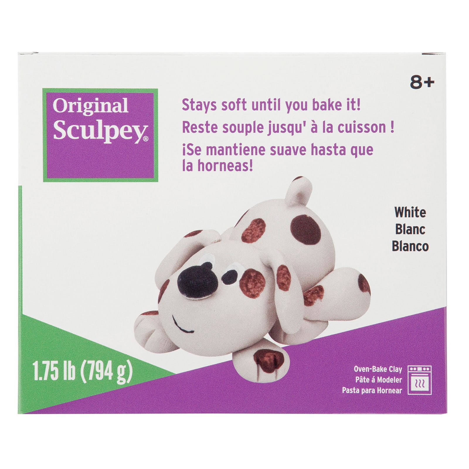 Sculpey 1.75lb White Original  Oven-Bake Clay - Non-toxic Clay for Sculpting, Jewelry, Modeling, School Projects, Arts & Crafts - Bulk 6 Pack