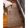 thumbnail image 2 of Unique Loom Solo Collection Solid Plush Kids Runner Rug, 2' 2" x 13', Light Brown, 2 of 2