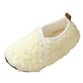 thumbnail image 2 of SKIYLEVZ Fuzzy Slippers for Women Cozy Flat Platform House Slippers with Comfortable Soft Arch Fleece Lined Slipper Slip On Footwear Winter Fashion Home Slipper, 2 of 5