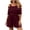 Wine, variant on Jumpsuits for Women Casual Summer Rompers Fashion Solid-Color Plus Size Bare Shoulder Laces Pocket Short Jumpsuit