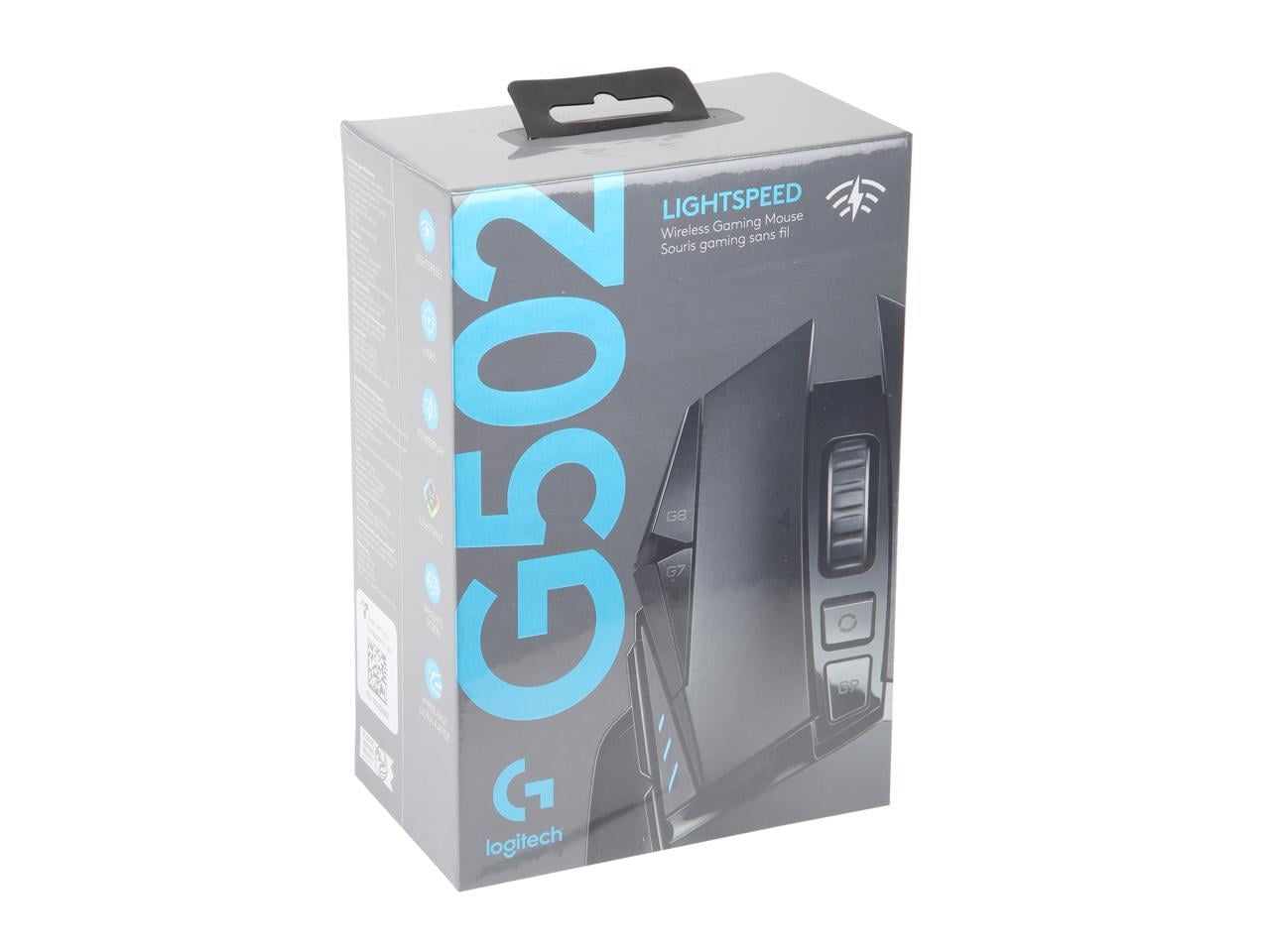 Logitech G502 LIGHTSPEED Wireless Gaming Mouse, HERO 25K Sensor, 25,600 DPI, RGB, Adjustable Weights, 11 Programmable Buttons, Long Battery Life, On-Board Memory, PC / Mac