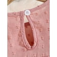 thumbnail image 5 of ZEHJUHAN Infant Girls Solid Color Long Sleeve Dress Ruffle Trim Accent Matching Headband Casual Party Wear Pink，18-24M, 5 of 7