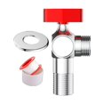 thumbnail image 2 of Grifo de válvula angular para lavabo de baño, accesorio para fregadero de cocina. Rojo, 2 of 9