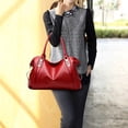 thumbnail image 6 of Leather Crossbody Handbags, Large Capacity Shoulder Bag Quality for Women Stylish Shoulder Bags for Travel and Daily Use,Soft Women Leather Purses and Satchel Tote, 6 of 6