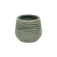 thumbnail image 2 of Cheungs 5927GRN Fairloam Round Curved Wave Lined Pattern Ceramic Pot, Green - Small, 2 of 5