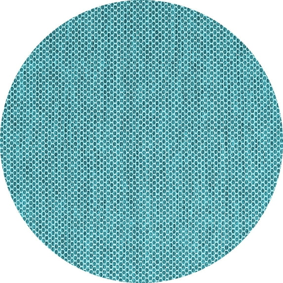 Ahgly Company Indoor Round Abstract Light Blue Contemporary Area Rugs, 8' Round