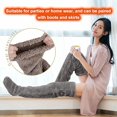 thumbnail image 2 of Snuggs Cozy Socks Thigh High Knee High Cuddly Paws High Socks Grey, 2 of 4